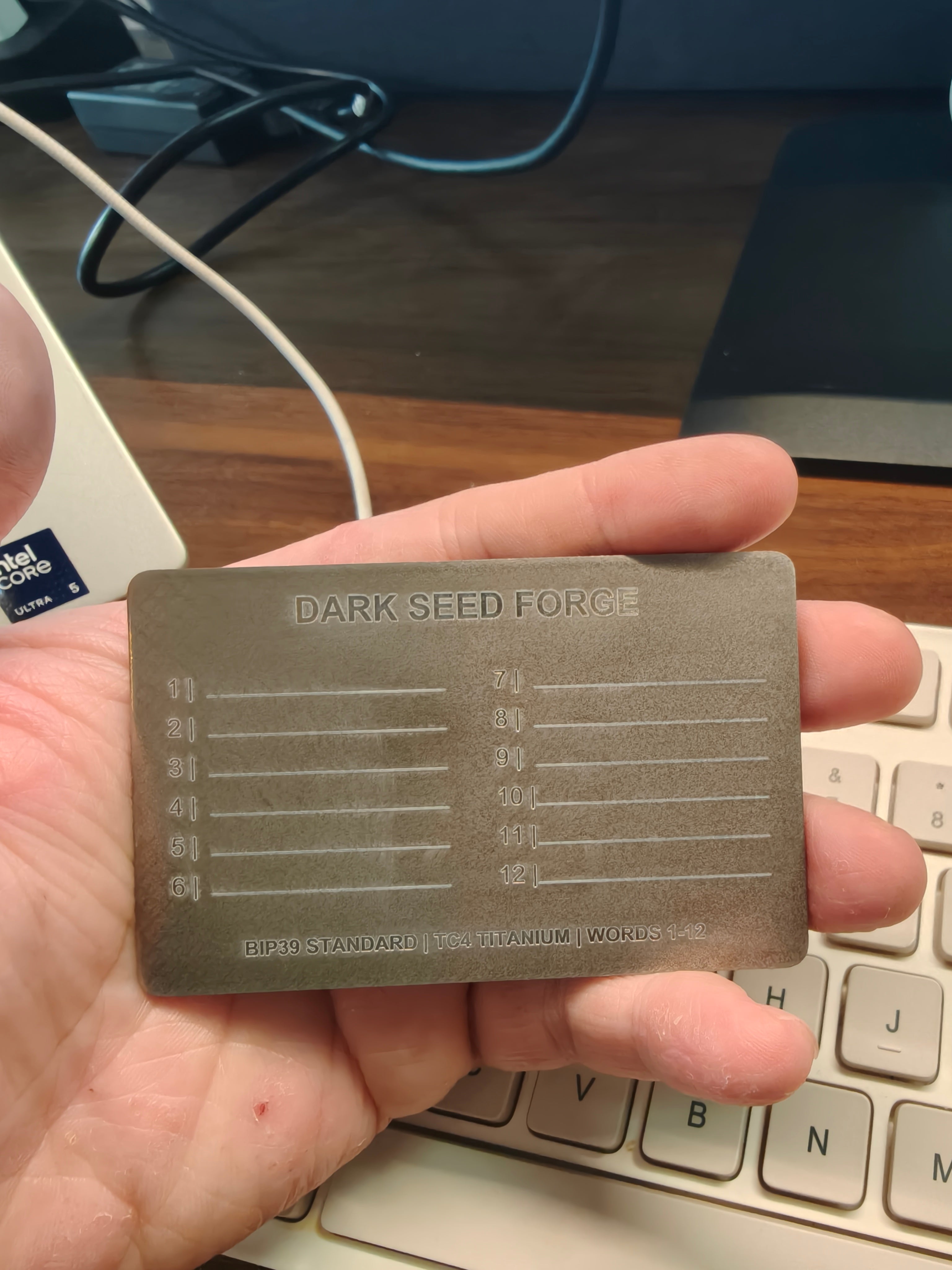 Indestructible TC4 Titanium Seed Phrase Storage Plate